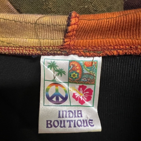 India Boutique Multicolor Embroidered Hoodie - Picture 2 of 12